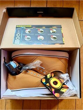 Heelys Men's Sneaker Skate Shoes in Tan with White Sole